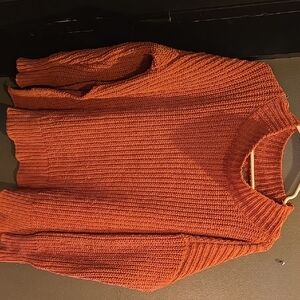 Aerie Rust Knit Cardigan